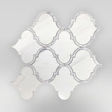 Arabesque Dolomite and Mother of Pearl Marble Mosaic