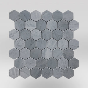 Bardiglio Polished Hexagon 2" - BigAppleMarble.com