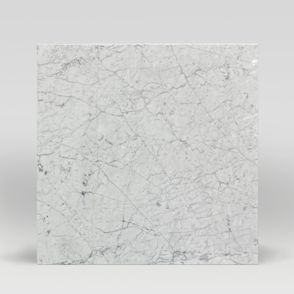 White Carrara Polished 24"x24" Marble Tile