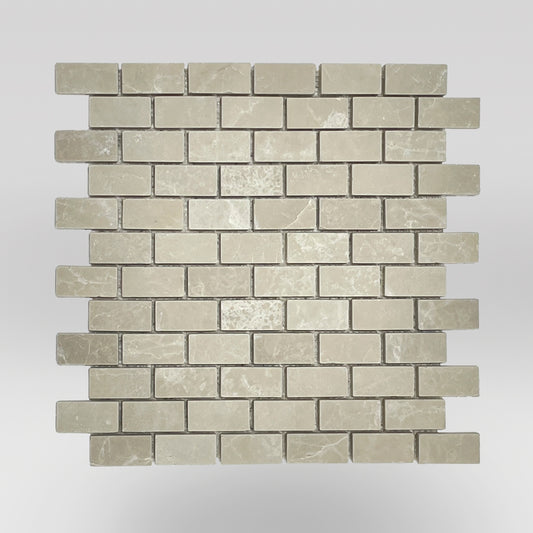 Botticcino Tumbled 1"x2" Mosaic