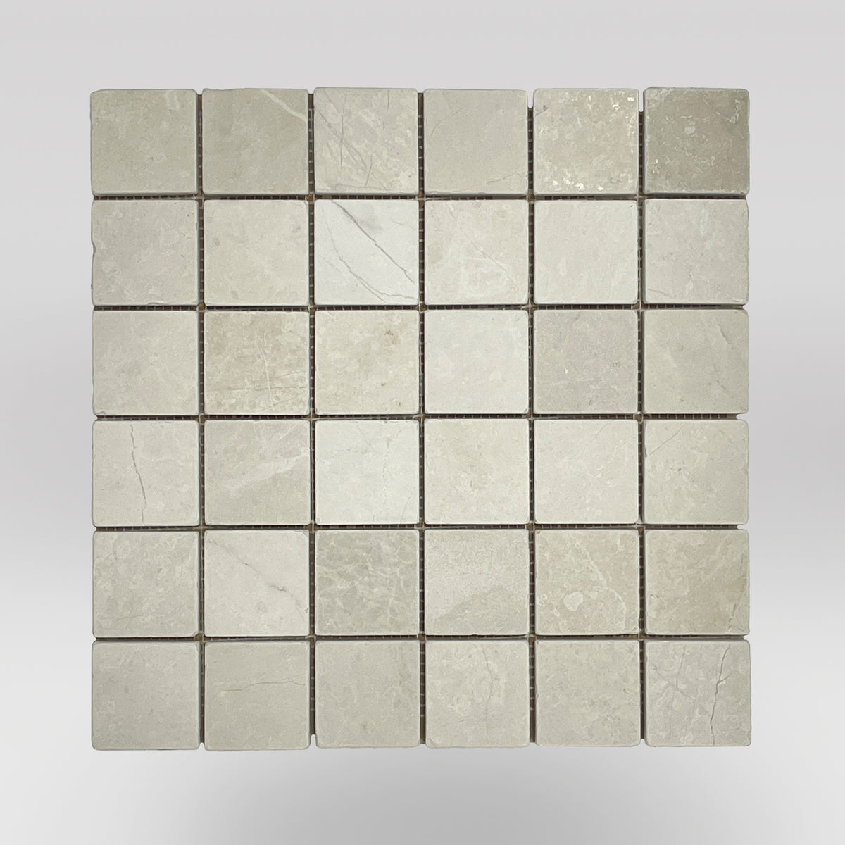 Botticcino Tumbled 2"x2" Mosaic