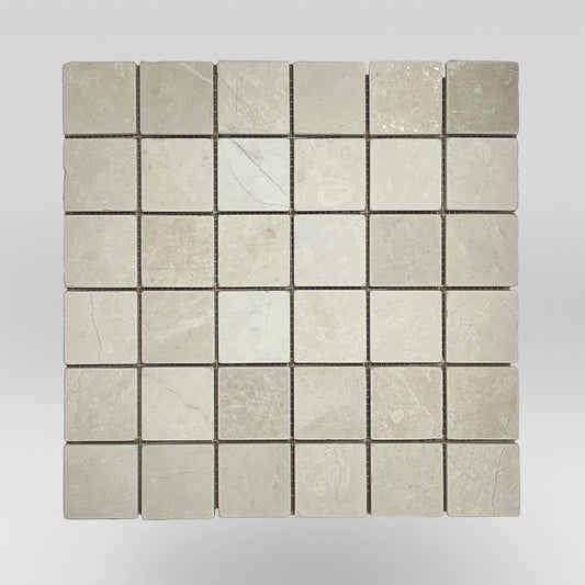 Botticcino Tumbled 2"x2" Mosaic