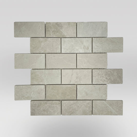 Botticcino Tumbled 2"x4" Mosaic