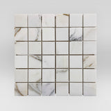 Calacatta Gold Polished 2"x2" Marble Mosaic