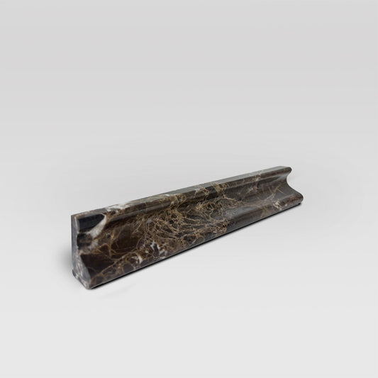 Dark Emperador Polished Chair Rail Marble Molding