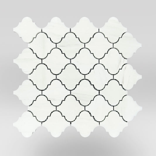 Dolomite Polished Arabesque Marble Mosaic
