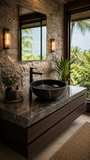 Nero Round Vessel Sink