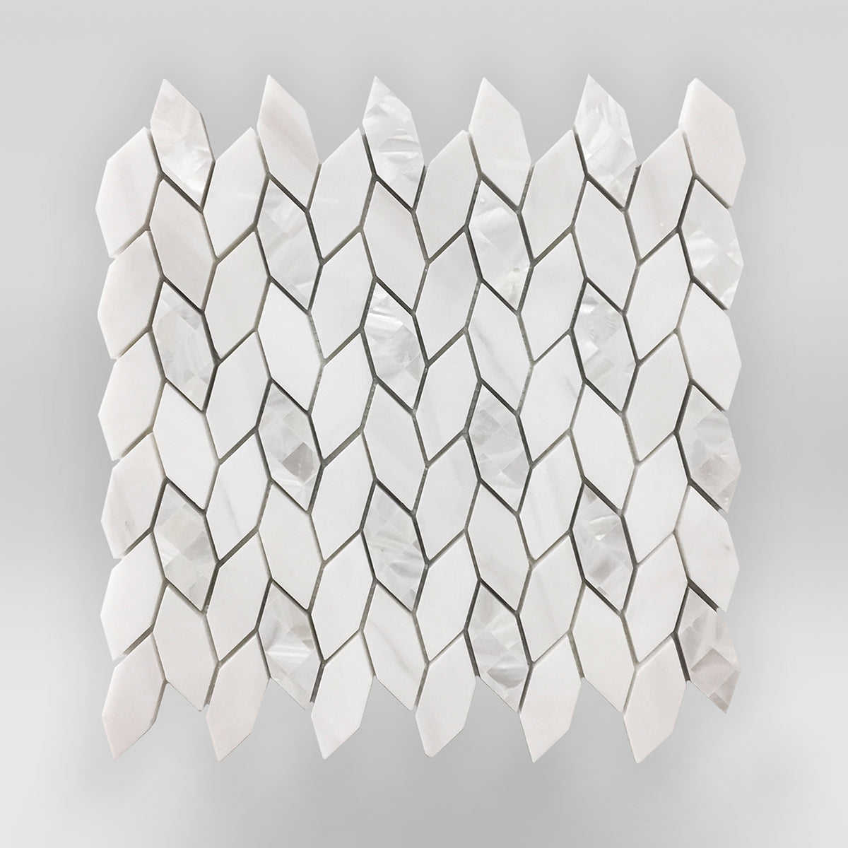 Leaf Dolomite and Mother of Pearl Marble Mosaic