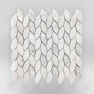 Leaf Dolomite and Mother of Pearl Marble Mosaic