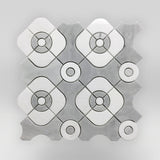 Metro Gray and Thassos Marble Mosaic