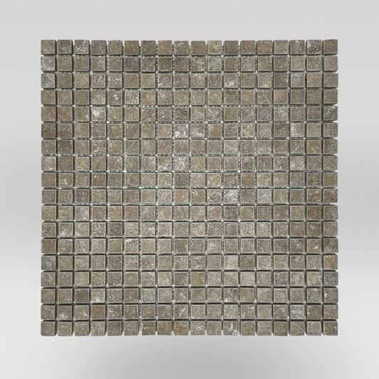 Noce Travertine Tumbled 5/8"x5/8" Mosaic