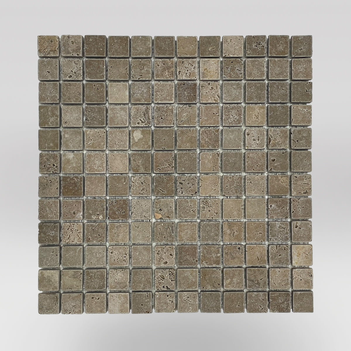 Noce Travertine Tumbled 1"x1" Mosaic
