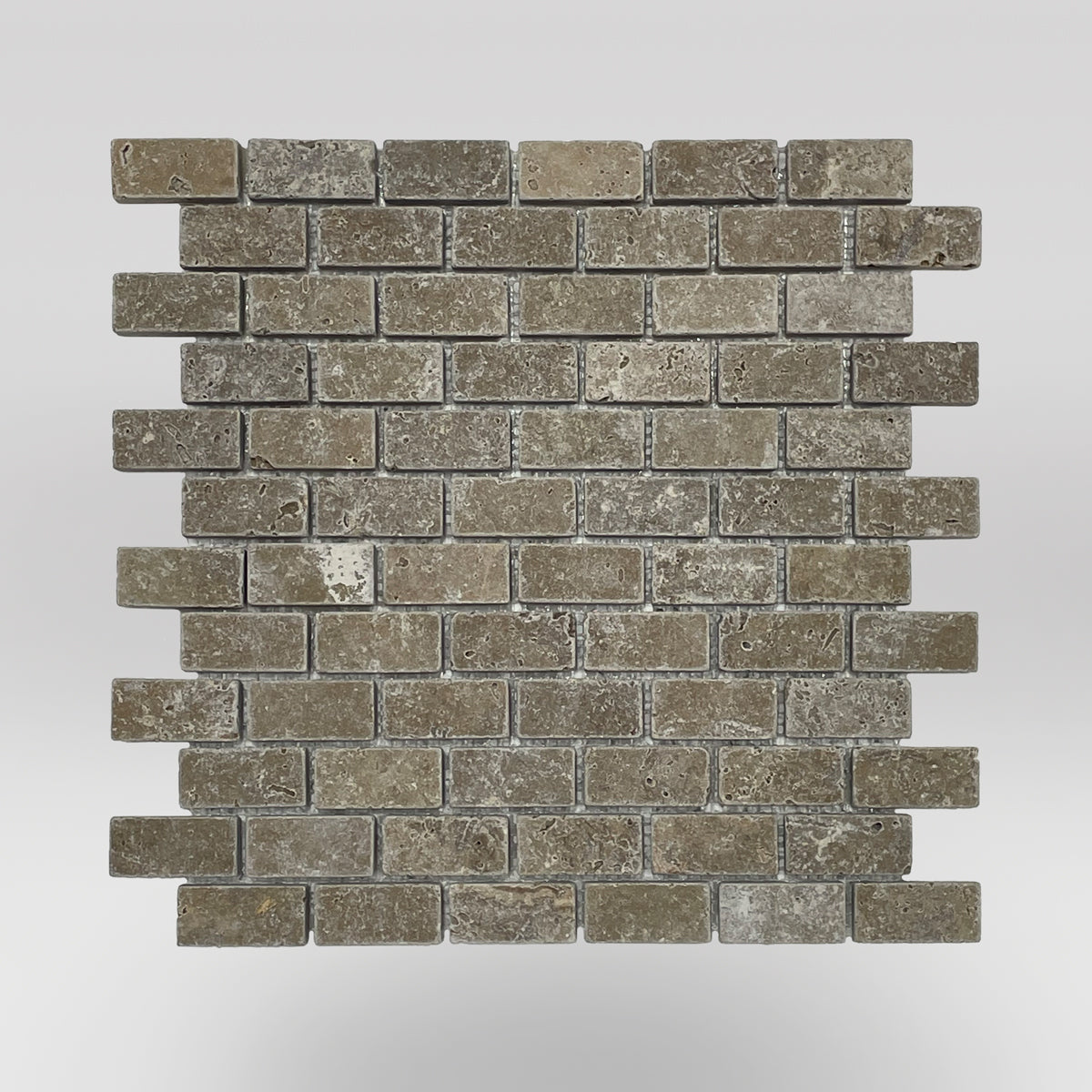 Noce Travertine Tumbled 1"x2" Mosaic