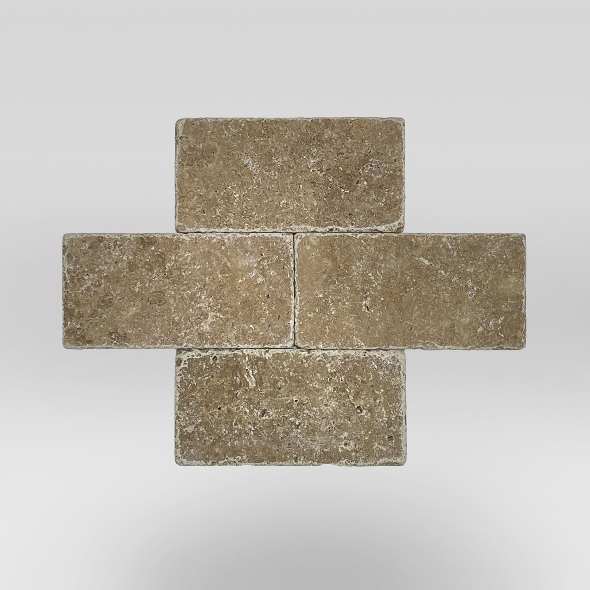 Noce Travertine Tumbled 3"x6" Tile
