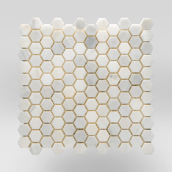 Oriental White/Eastern White Polished Hexagon 1