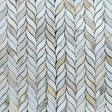 Calacatta Gold Polished Leaf Marble Mosaic