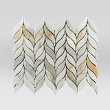 Calacatta Gold Polished Leaf Marble Mosaic
