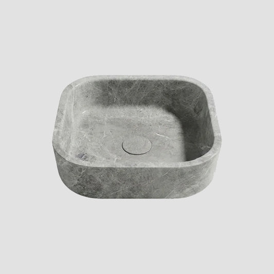 Tundra Grey Square Vessel Sink