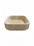 Patara Beige Square Vessel Sink