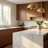 Afyon Sugar 2x4 marble mosaic kitchen backsplash