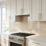 Bursa Beige polished 3x6 subway marble tile - kitchen backsplash