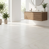 Dolomite honed 12x12 marble tile - bathroom floor