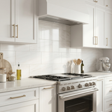 Dolomite polished 4x12 marble plank tile - kitchen backsplash