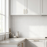 Thassos honed 4x12 white marble subway tile - kitchen backsplash