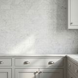 White Carrara honed 3x6 marble subway tile - kitchen backsplash