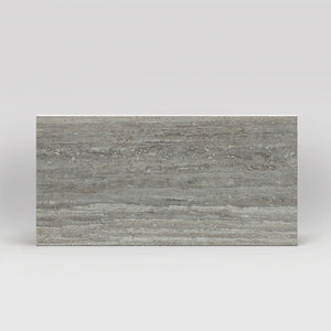 Tale Verso Silver Honed 12"x24" Travertine Look Porcelain Tile