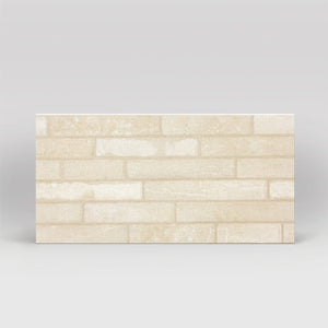 Brick Matte Beige 12"x24" Brick Look Porcelain Tile