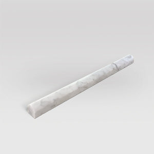White Carrara Polished Pencil  3/4"x12" Marble Moulding - BigAppleMarble.com