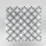White Carrara- Thassos Polished Flower - BigAppleMarble.com