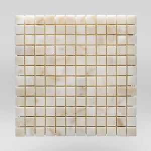 Afyon Sugar Polished 1"x1" Marble Mosaic / Square BigAppleMarble.com