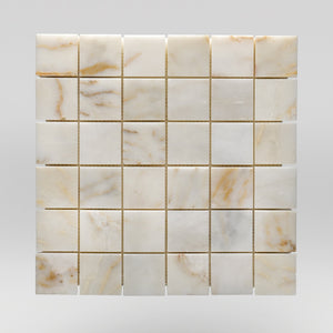 Afyon Sugar Polished 2"x2" Marble Mosaic / Square BigAppleMarble.com