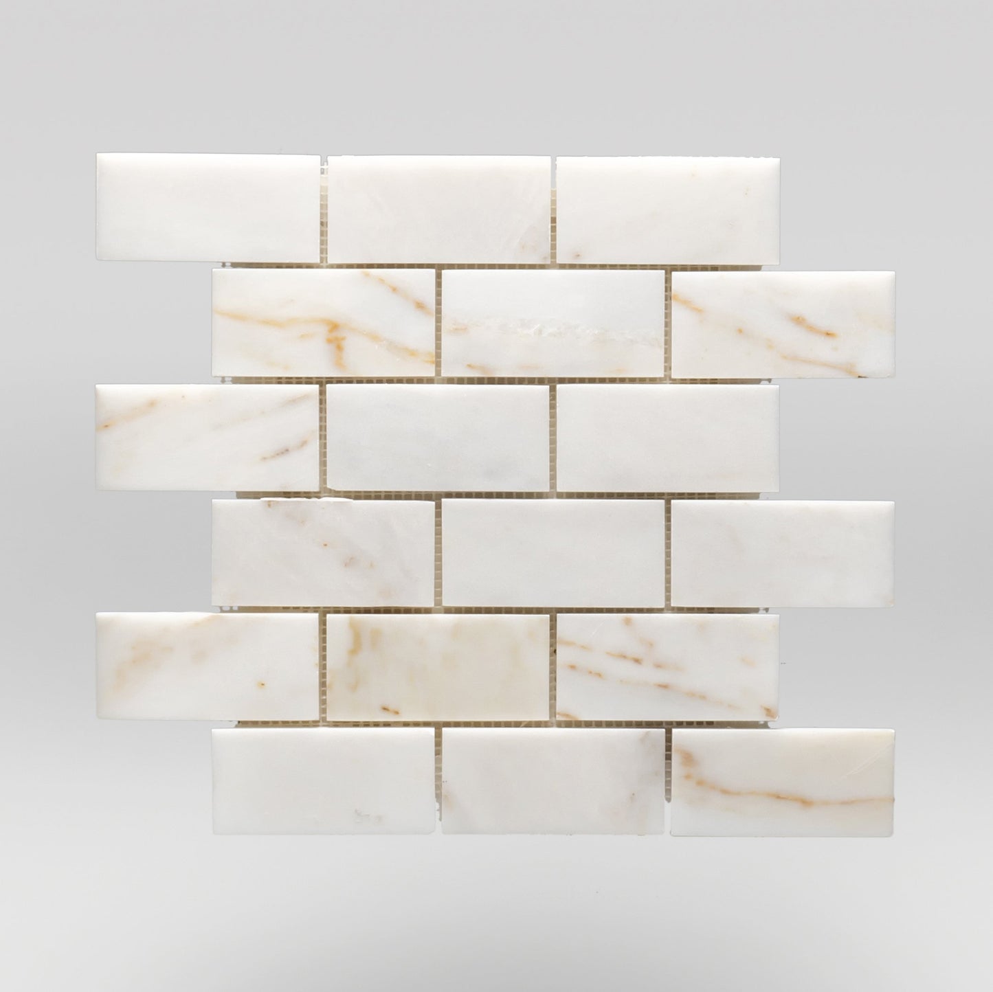 Afyon Sugar Polished 2"x4" Marble Mosaic / Brick BigAppleMarble.com