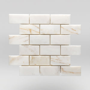 Afyon Sugar Polished 2"x4" Marble Mosaic / Brick BigAppleMarble.com