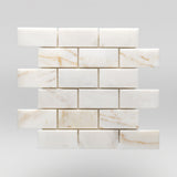 Afyon Sugar Polished 2"x4" Marble Mosaic / Brick BigAppleMarble.com