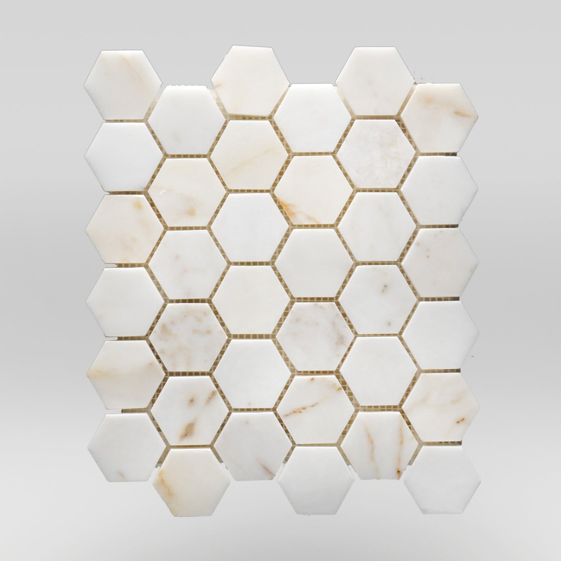 Afyon Sugar Polished Hexagon 2" BigAppleMarble.com