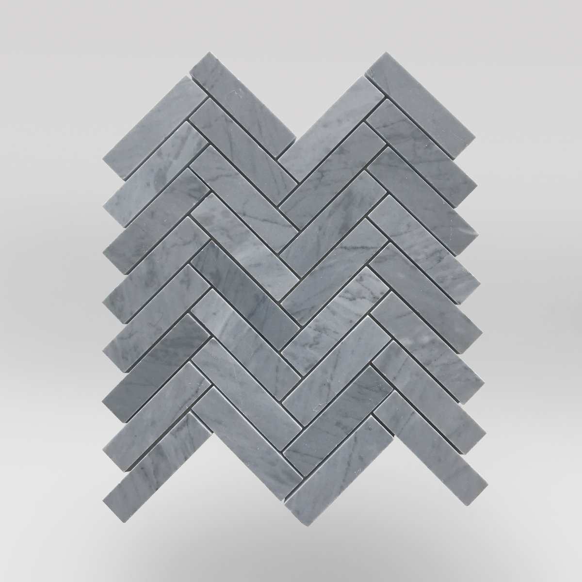 Bardiglio Polished Herringbone 1"x3" - BigAppleMarble.com