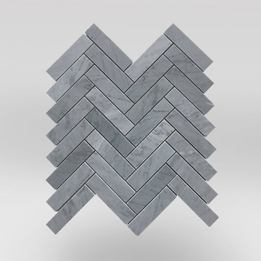 Bardiglio Polished Herringbone 1"x3" - BigAppleMarble.com