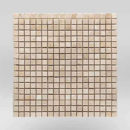 Bursa Beige Polished 5/8"x5/8" Marble Mosaic / Square BigAppleMarble.com