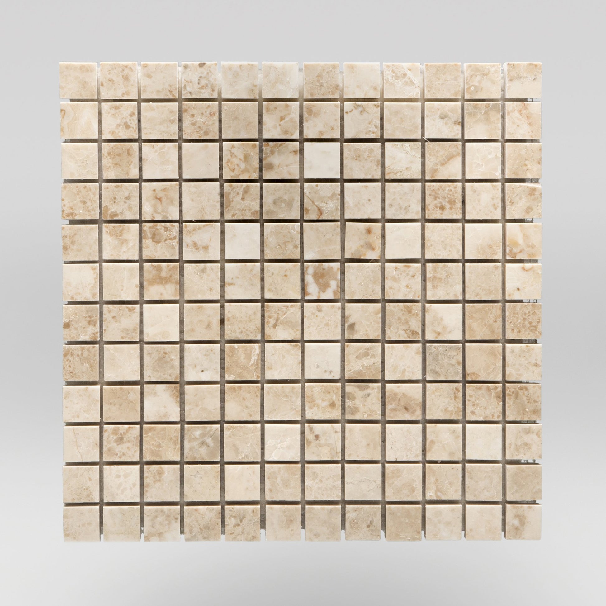 Cappuccino Polished 1"x1" Marble Mosaic / Square BigAppleMarble.com