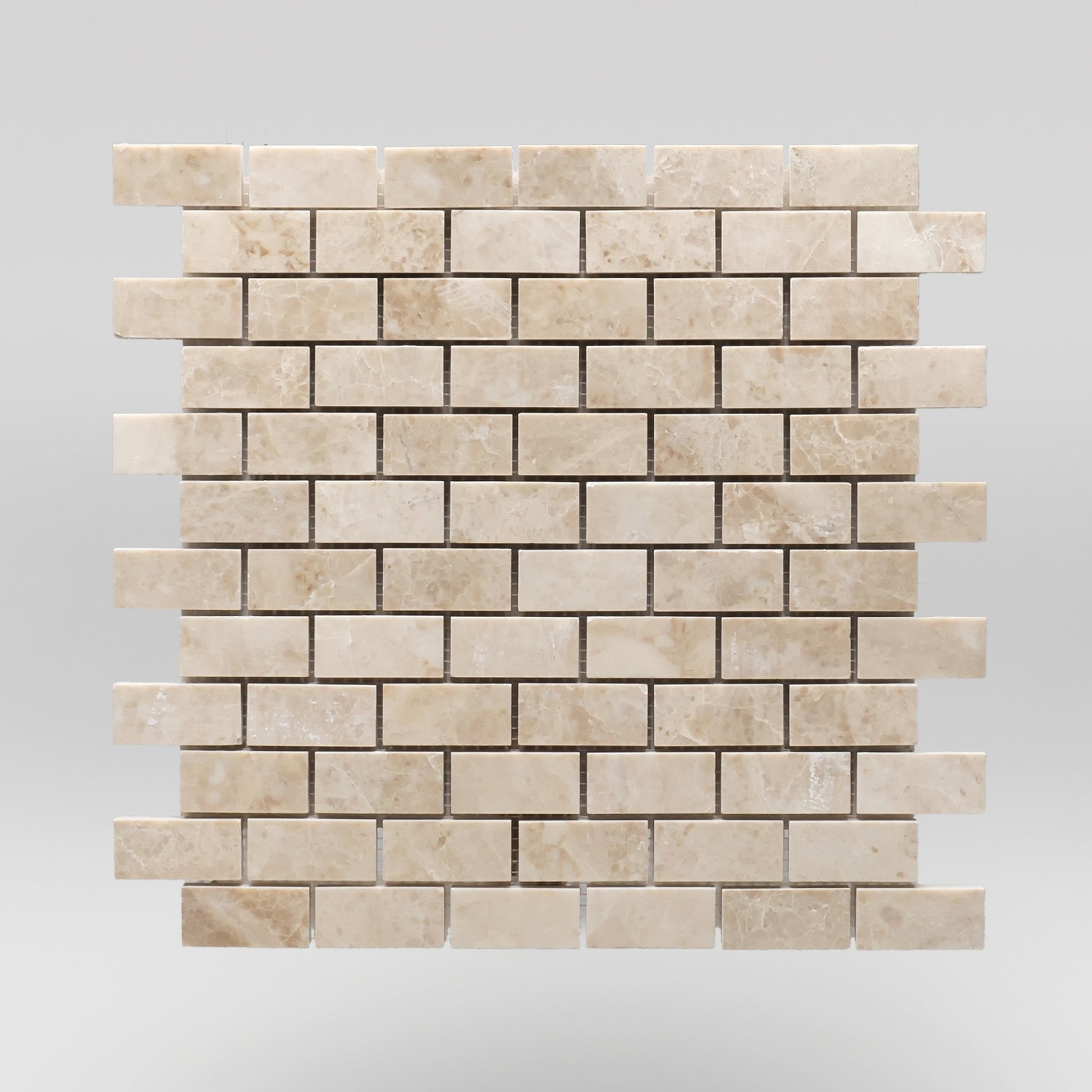 Cappuccino Polished 1"x2" Marble Mosaic / Brick BigAppleMarble.com