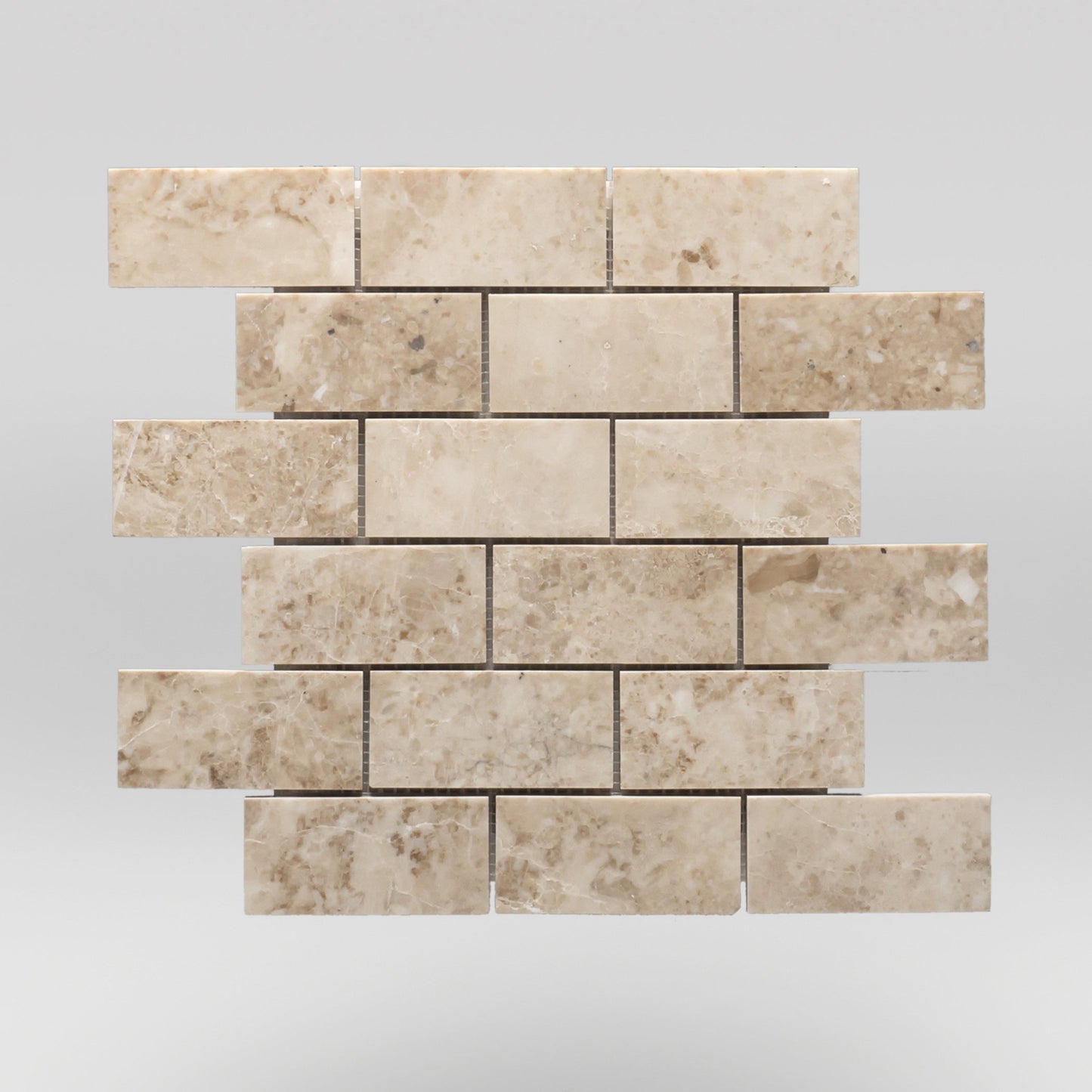 Cappuccino Polished 2"x4" Marble Mosaic / Brick BigAppleMarble.com