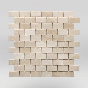 Crema Marfil Select Polished 1"x2" | Marble Mosaic | Brick | BigAppleMarble.com