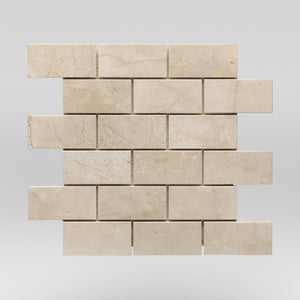 Crema Marfil Select Polished 2"x4" | Marble Mosaic | Brick | BigAppleMarble.com