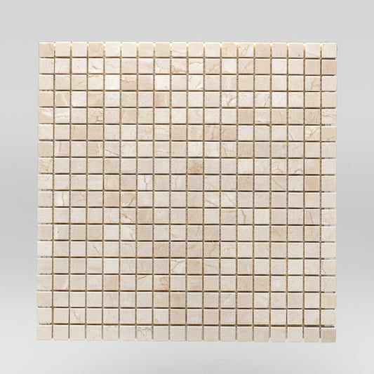 Crema Marfil Select Polished 5/8"x5/8" | Marble Mosaic | Square | BigAppleMarble.com