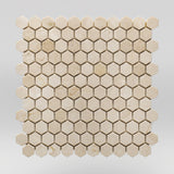 Crema Marfil Select Polished Hexagon 1" | Marble Mosaic | BigAppleMarble.com