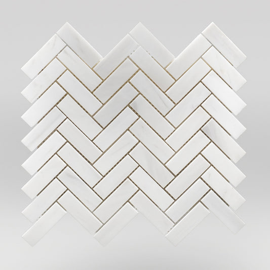 Dolomite Polished Herringbone 1"x3" | Marble Mosaic | BigAppleMarble.com